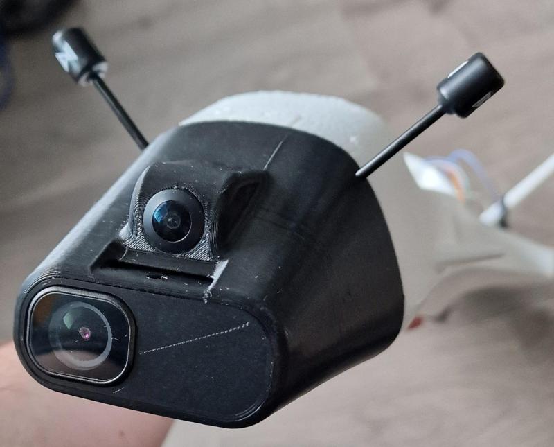 AtomRC Dolphin Thumb Pro nose with 19mm camera mount