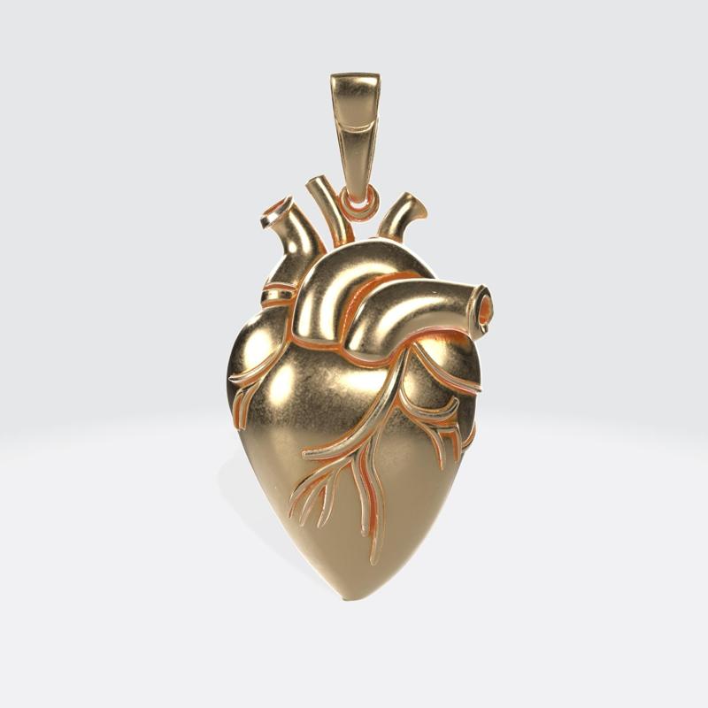 Human Heart Pendant N3