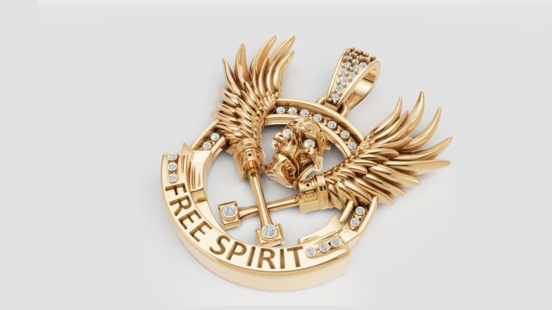 SKULL LOGO PENDANT 3d printable model