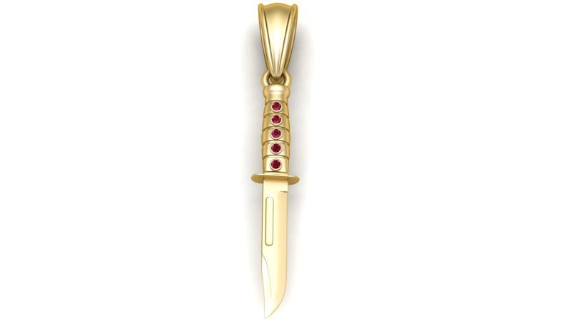 gold dagger pendant  3D printable model