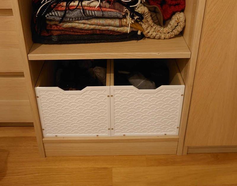 Drawer with decorative front