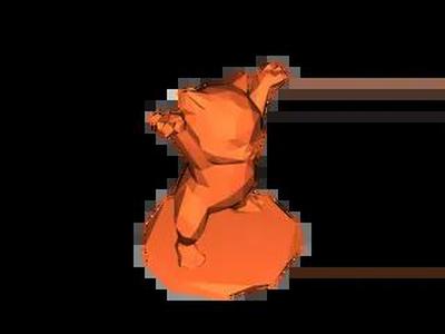 low poly cat pen holder