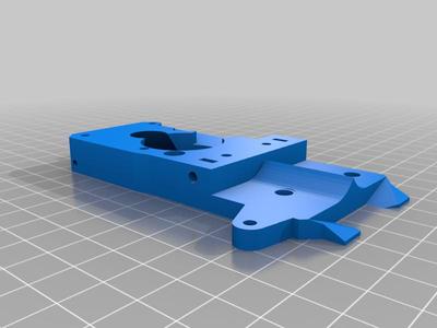 Helmet Extruder Backplate for Ender 3 w. Side Mount MGN Rails
