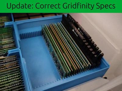 Gridfinity Ram Storage (Desktop - 1x4, 2x4, 3x4)
