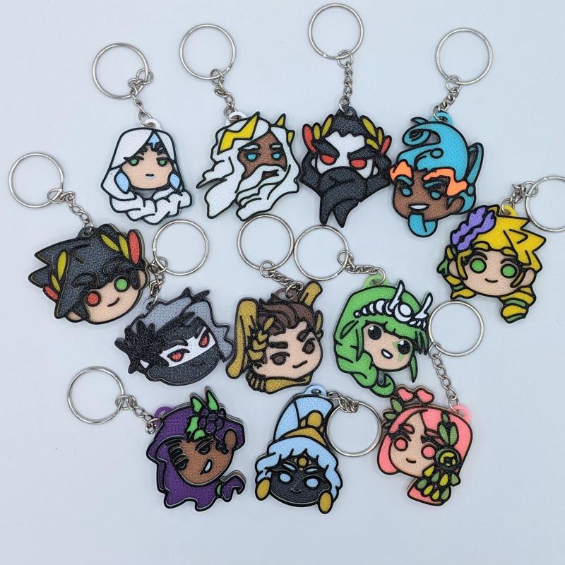 Hades OIympians character keychains - single extruder prints