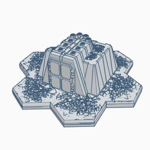 Ruined Hardened Mech Factory Hex Map Scale HMSMilR023
