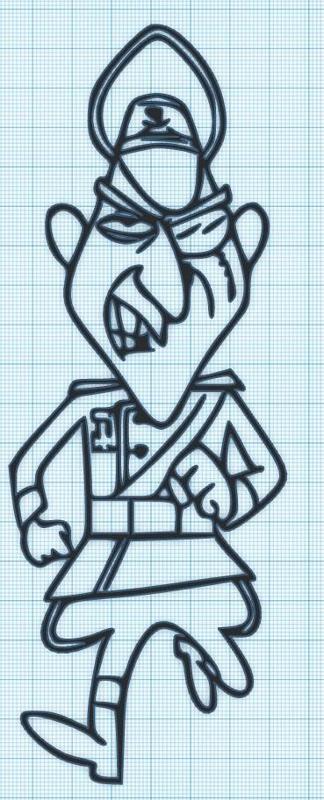 COMMANDANT - ROCKY & BULLWINKLE - WALL ART