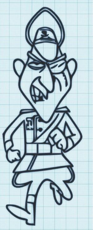 COMMANDANT - ROCKY & BULLWINKLE - WALL ART