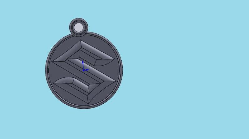 Suzuki logo keychain