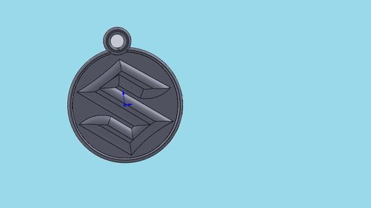 Suzuki logo keychain