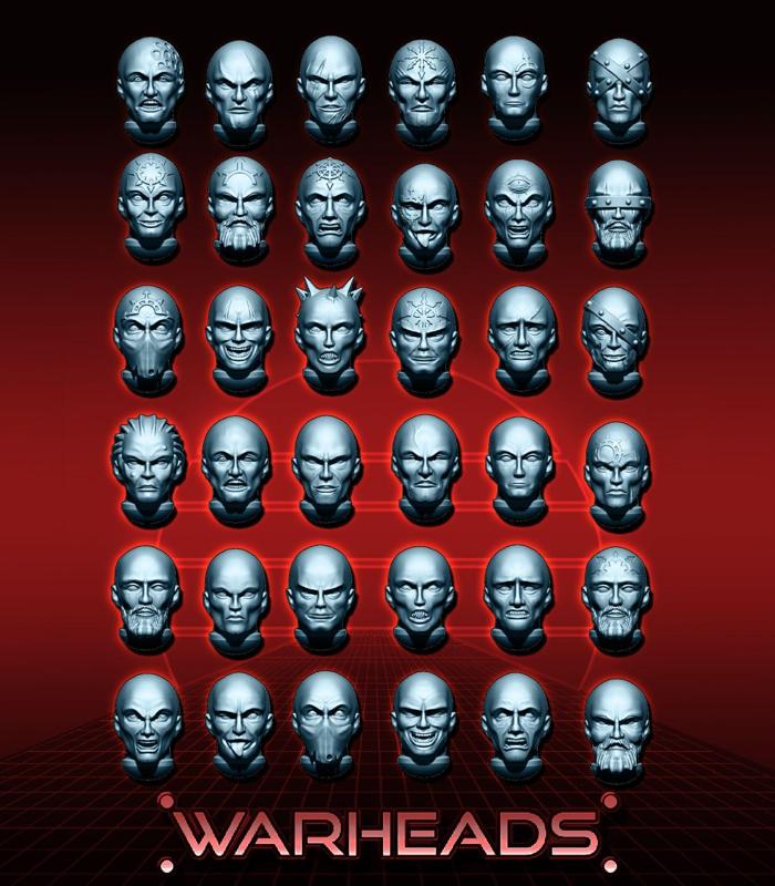 The faces of Evil! - (18 + 18 Blasphemous heads!)