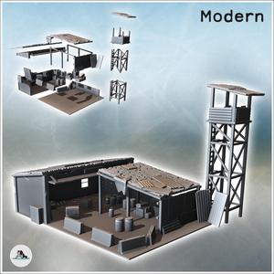 Outpost with storage sheds and surveillance tower (12) - Cold Era Modern Warfare Conflict World War 3 RPG  Post-apo WW3 WWIII