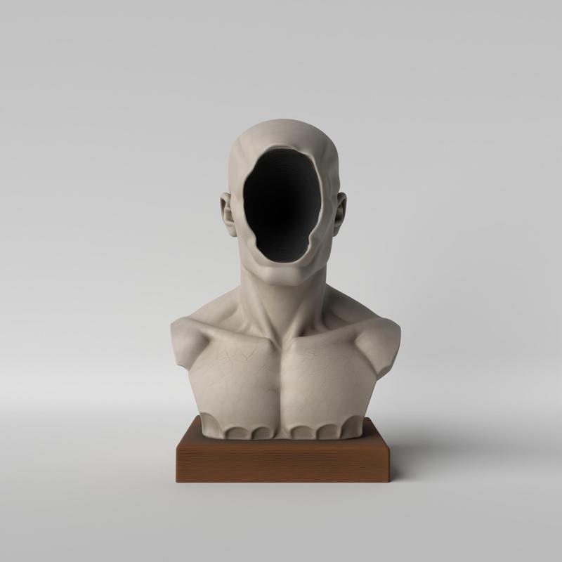 Who Am I – Faceless Man Sculpture