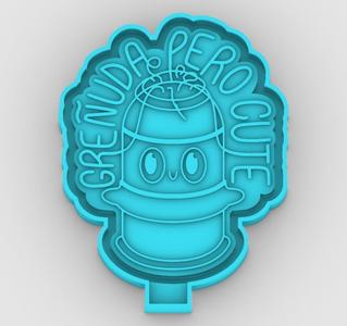 Shaggy but Cute - freshie mold - STL for silicone mold