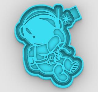 Astronaut - freshie mold - STL for silicone mold