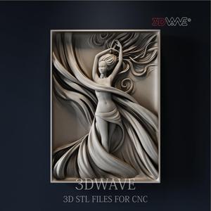 Woman Wall Sculpture 3d stl model for CNC