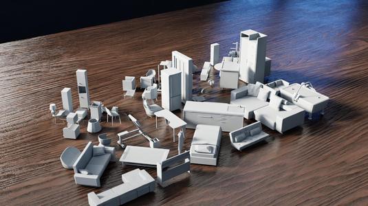 Low Poly Furniture Collection Part 4