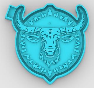 Texas Longhorns 181545 - freshie mold - STL for silicone mold