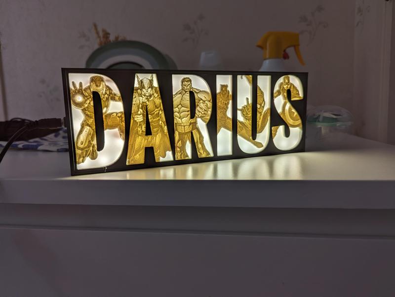 Darius heroes lithophany lamp