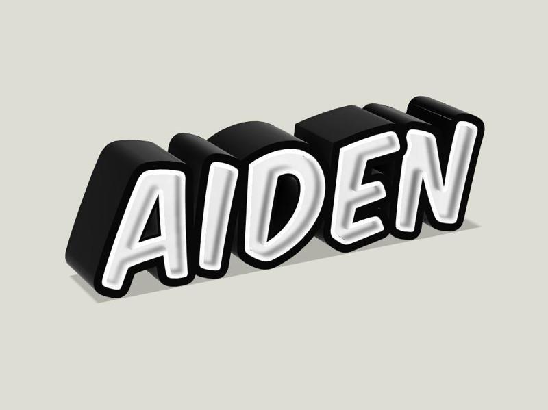 Aiden Nameplate