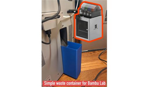 Simple waste container for Bambu Lab