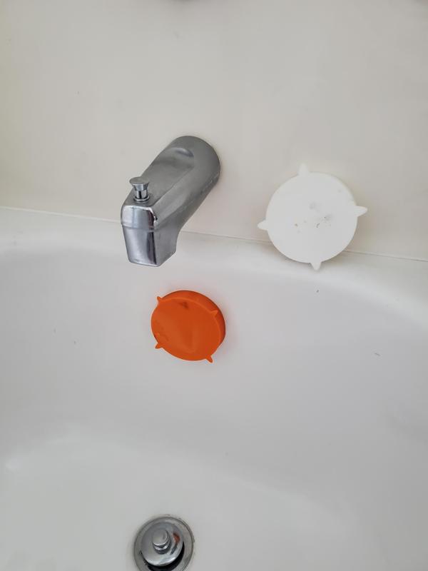 80mm Bathtub overflow cap with tabs
