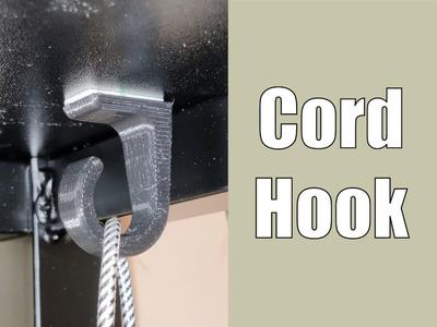 Cord Hook / Utility Hanger - Mounts on Wall or under Desk
