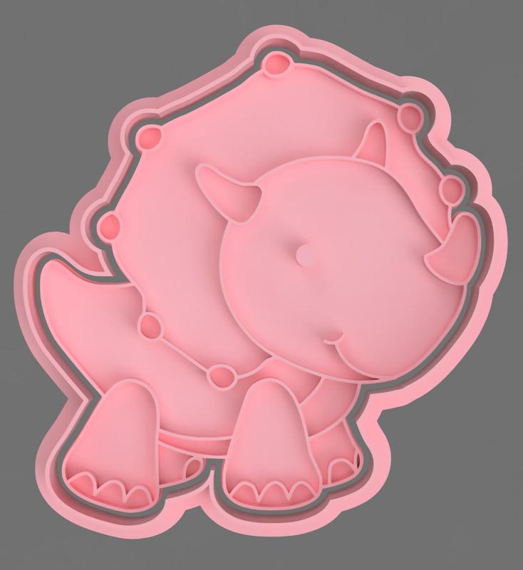 BABY TRICERATOPS CUTTER FOR COOKIE AND FONDANT