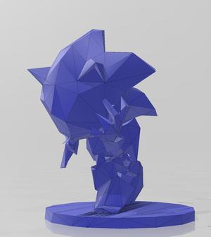 low poly sonic