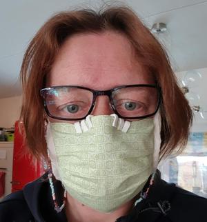 Nose support for fabric masks