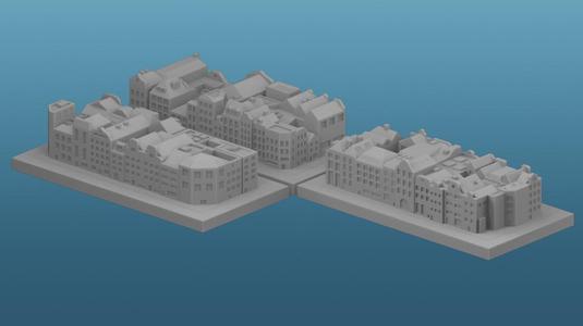 GreebleCity: Amsterdam Canal Houses