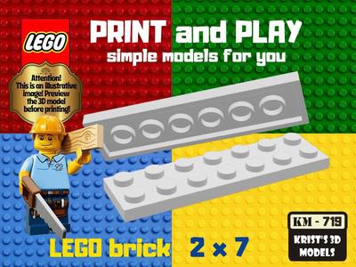 lego brick 2x7