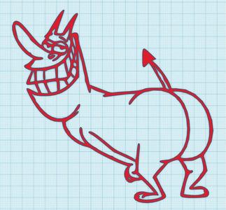 RED GUY - COW & CHICKEN - WALL ART