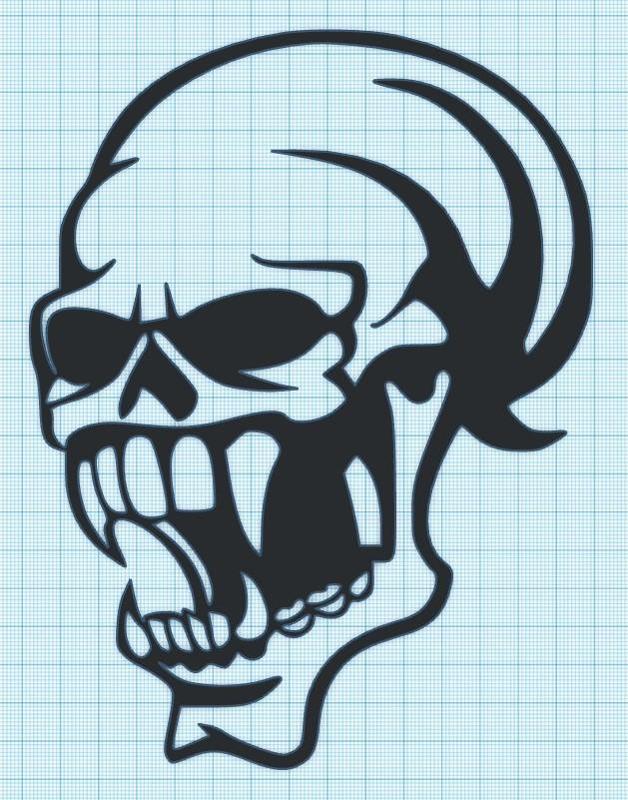 FANG - SKULL -  WALL ART