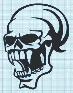 FANG - SKULL -  WALL ART