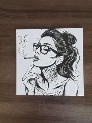 Girl Smoking | Hueforge