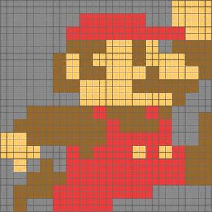 8-Bit Super Mario Pixel Puzzle