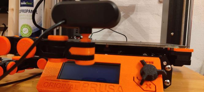 Ballnut mount for USB webcam for Sneaks articulating camera mount (FreeCAD)