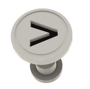 Greater than Stud Button unless rotated 90 or 180 degrees