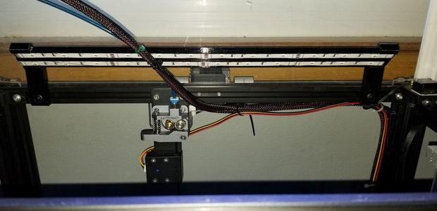 Ender 5 Plus Led strip bar mount 