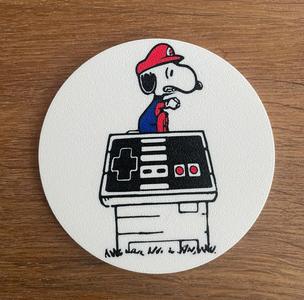Snoopy Mario Kart Coaster / 4 color / Drink holder