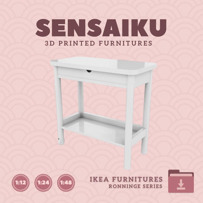 Miniature Replica RONNINGE Utility Cart for Miniature Dollhouse - IKEA - 3D Print Instant Download