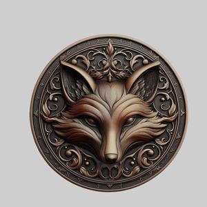 Fox Animal Head Fox Animal Medallion for CNC Router Laser & 3D Printer