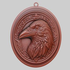 Crow Animal Pendant Crow Animal Necklace for CNC Router Laser & 3D Printer