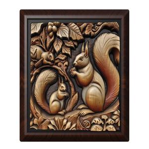 Squirrel animal wall art relief wall decor