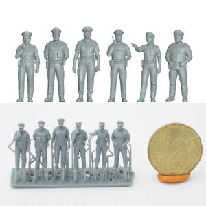 Police Officer Figure Set – 6 h0 scaled Miniatures (1/87 pre-supported)