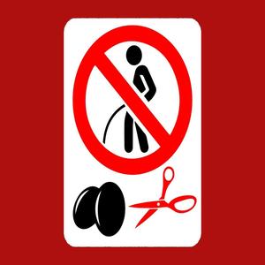 No Pee Sign