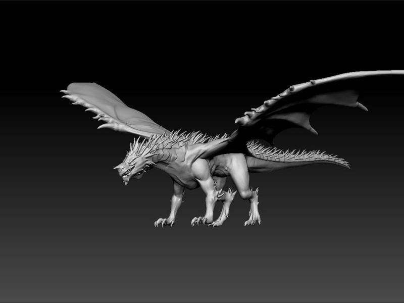 Dragon - scary dragon - big dragon - dragon flying