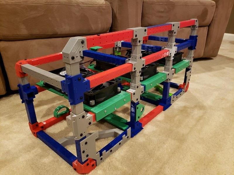 Fully Modular N# GPU Mining Rig Railing System