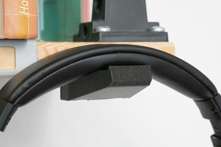 Shelf mounted Headphone Holder